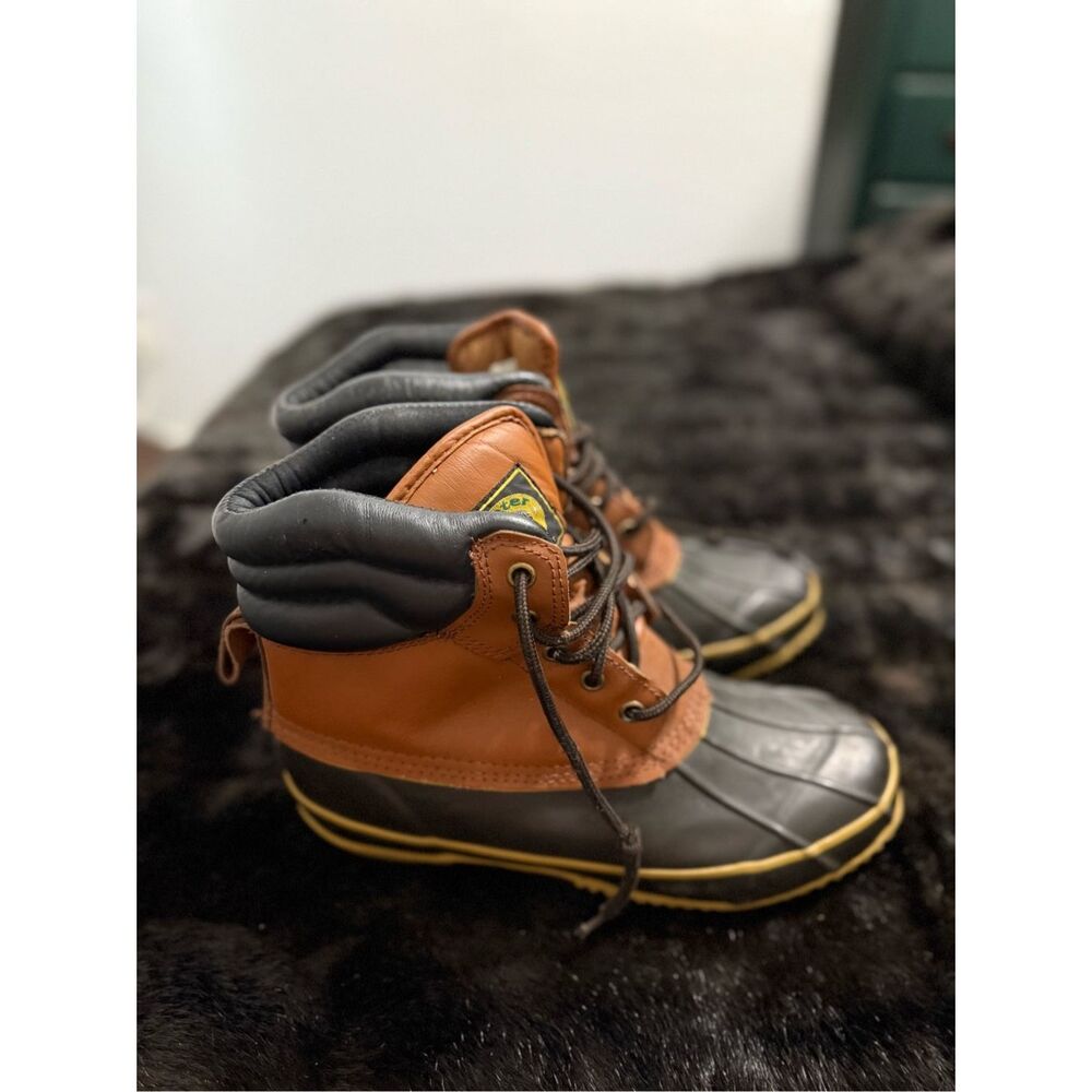 Crater Ridge Pike 3 Waterproof Boots Women's Size 9 Brown Leather Rubber Boots